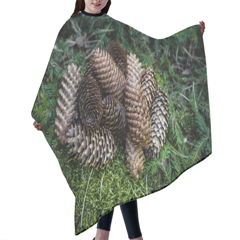 Personality  Stack Of Pine Cones Hair Cutting Cape