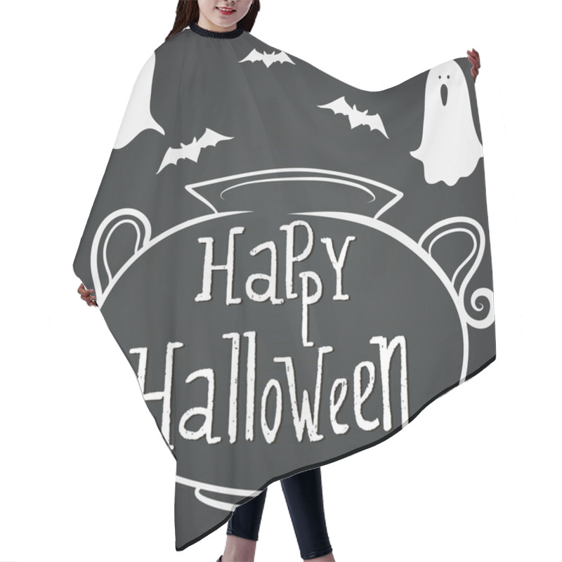 Personality  Halloween Pattern. Hair Cutting Cape