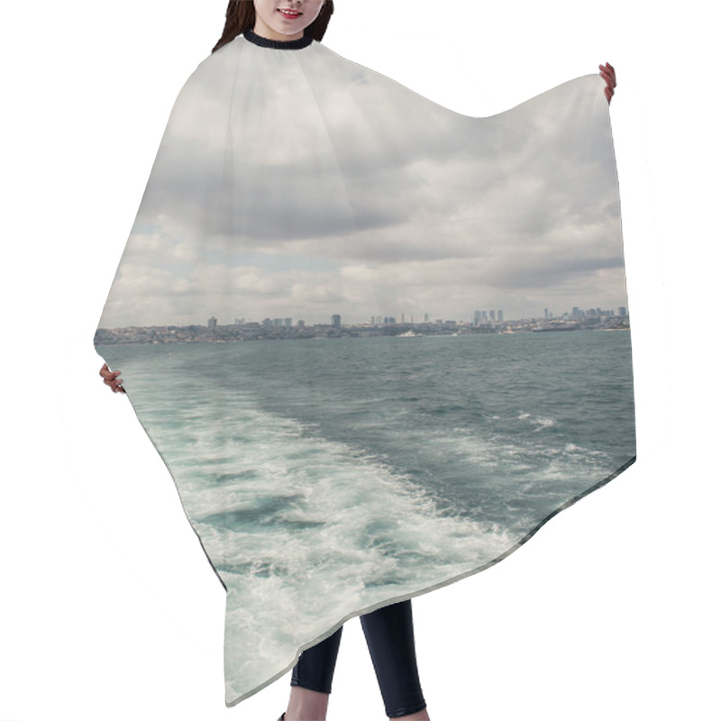 Personality  Cloudy Sky Above Sea And Coastline  Hair Cutting Cape