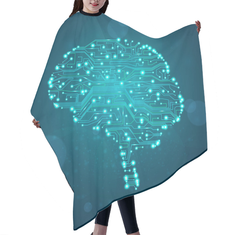 Personality  Circuit Board Vector Background Hair Cutting Cape