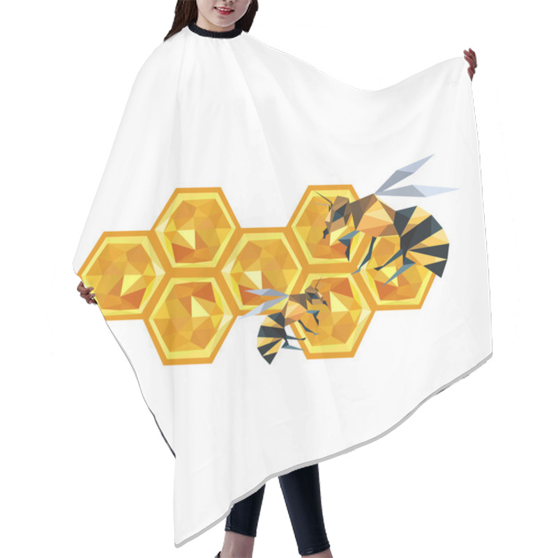 Personality  Origami Honeycomb Design And Bees Hair Cutting Cape