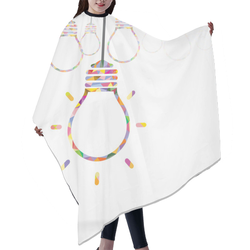 Personality  Creative Light Bulb Idea Concept  Hair Cutting Cape