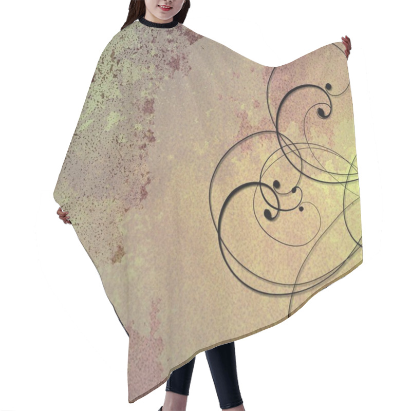 Personality  Purple Abstract Background With Swirls Hair Cutting Cape