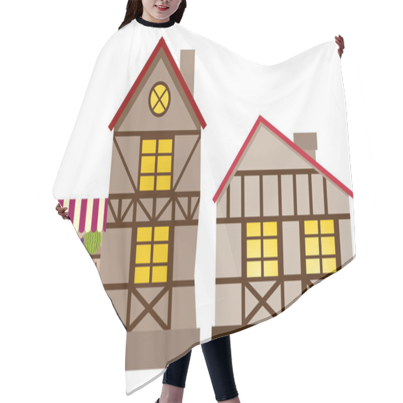 Personality  Medieval House And Shop Hair Cutting Cape