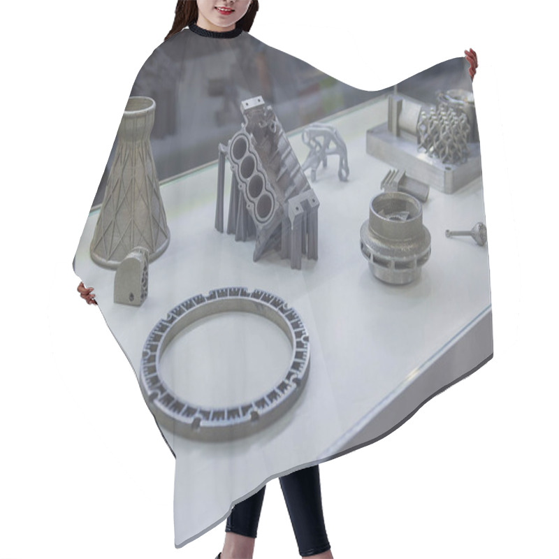 Personality  Metal Objects Printed On A 3D Printer. Industry Hair Cutting Cape