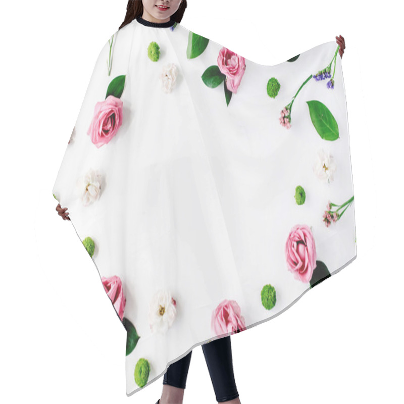 Personality  Tender Roses Round Frame Hair Cutting Cape