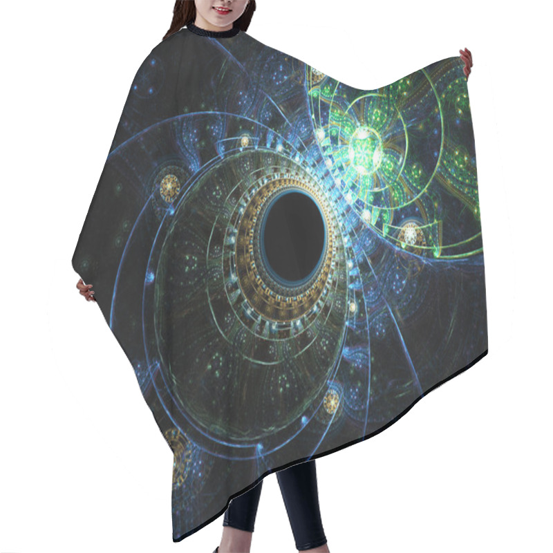 Personality  Ocean Fractal Abstraction Hair Cutting Cape