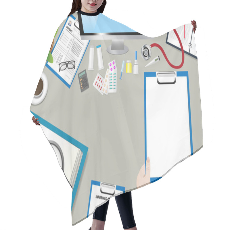 Personality  Healing Depression Concept Vector. Hair Cutting Cape