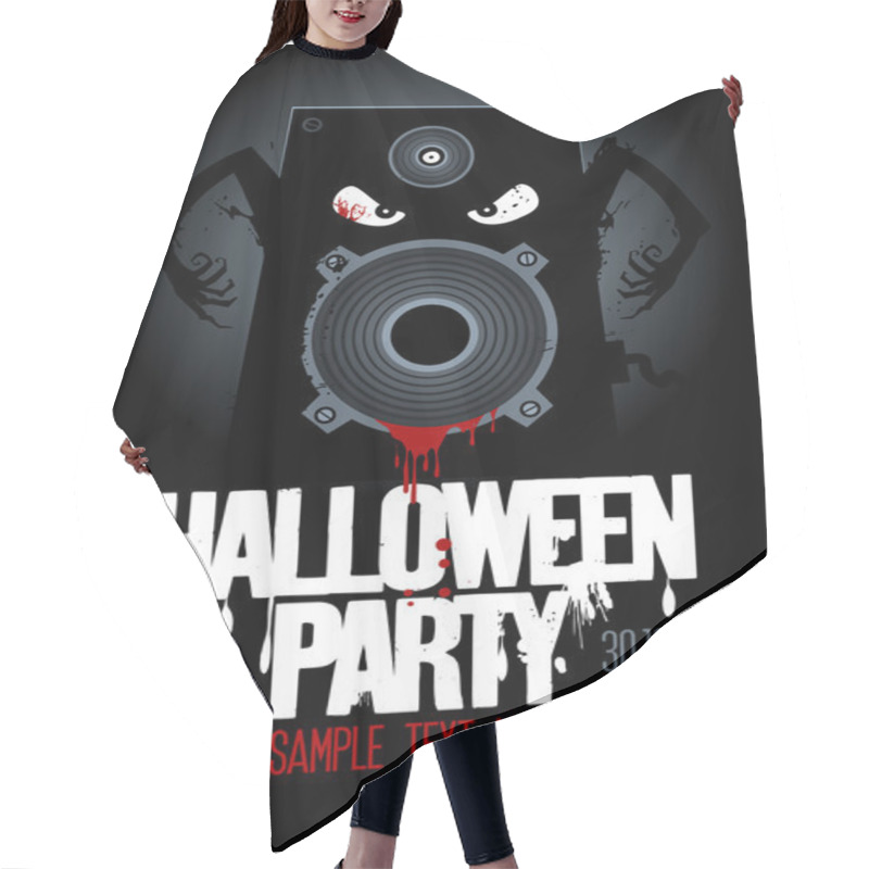 Personality  Halloween Party Design Template. Hair Cutting Cape