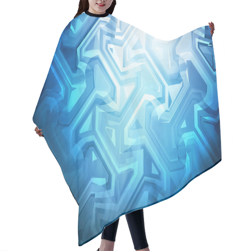 Personality  Blue Stained Glass Background Hair Cutting Cape