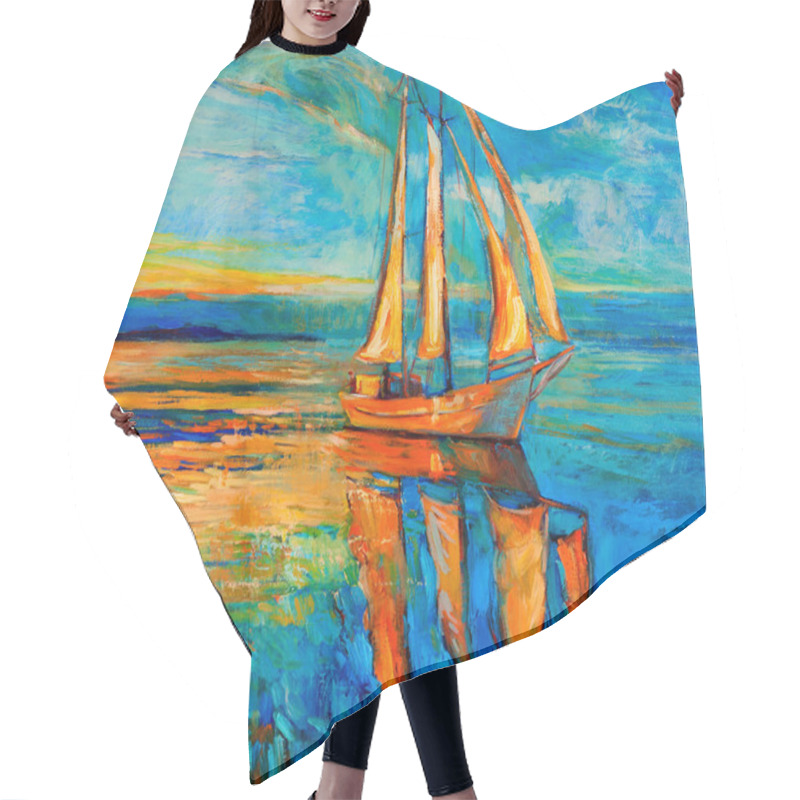 Personality  Sail Ship Hair Cutting Cape