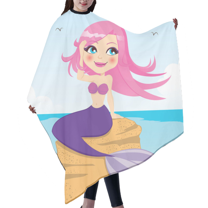 Personality  Beautiful Mermaid Hair Cutting Cape