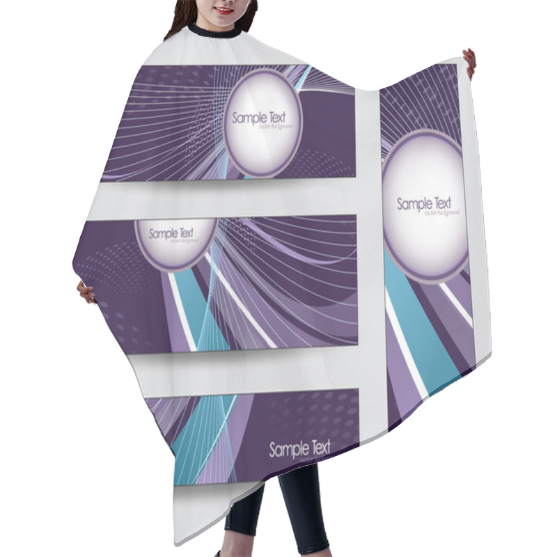 Personality  Collection Of Geometric Banners Hair Cutting Cape