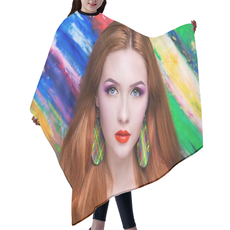 Personality  Woman Art Make Up Hair Cutting Cape