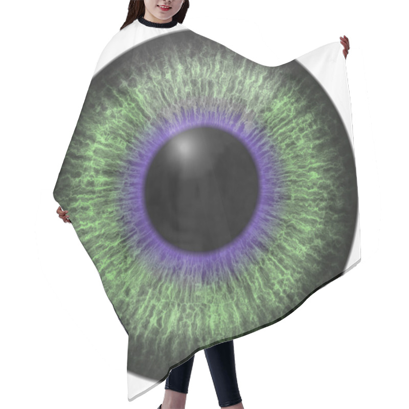 Personality  Eye Iris Generated Hires Texture Hair Cutting Cape