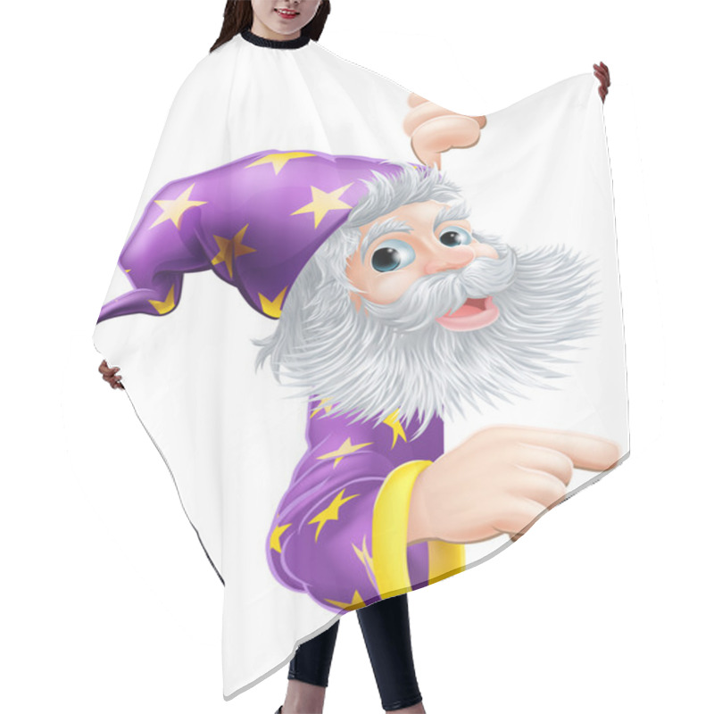 Personality  Wizard Peeking Round Sign Hair Cutting Cape