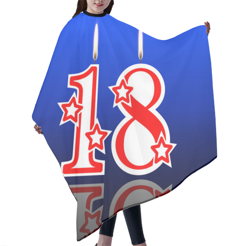 Personality  18 Out Birthday Candles Hair Cutting Cape