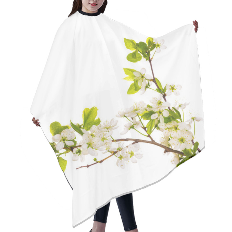 Personality  Isolated White Cherry Branches Hair Cutting Cape