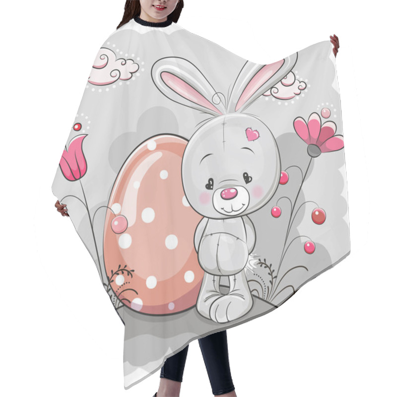 Personality  Cute Rabbit Hair Cutting Cape