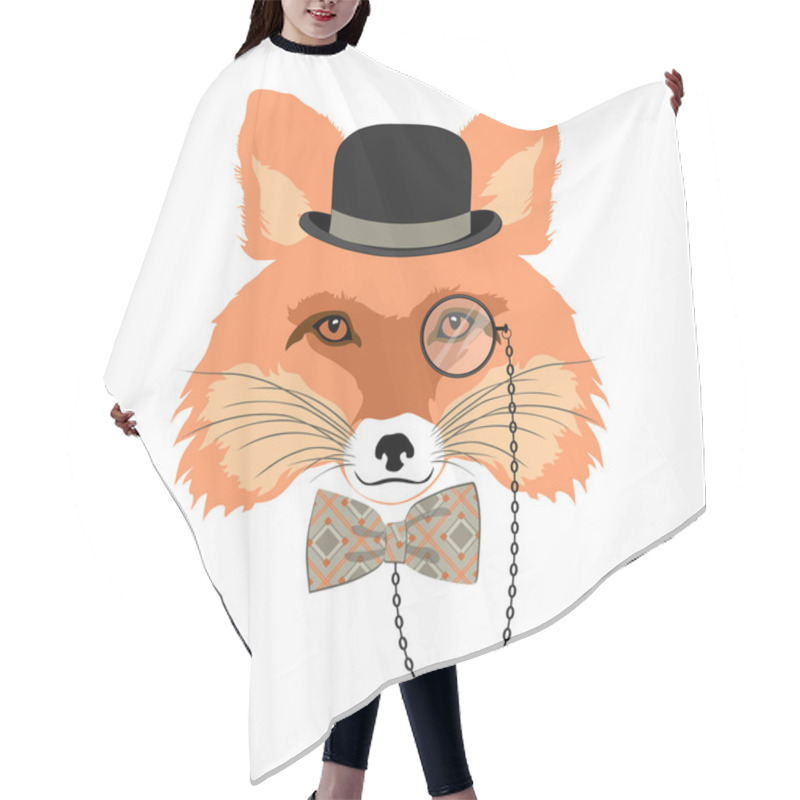 Personality  Fox Gentleman In Retro Style Hair Cutting Cape