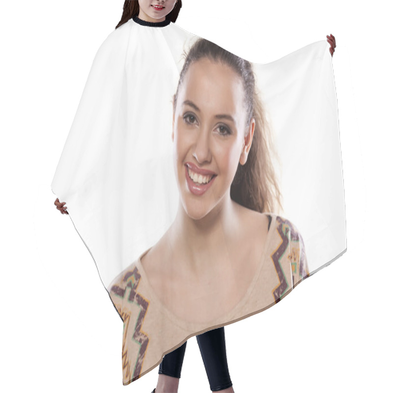 Personality  Smiling Girl Hair Cutting Cape