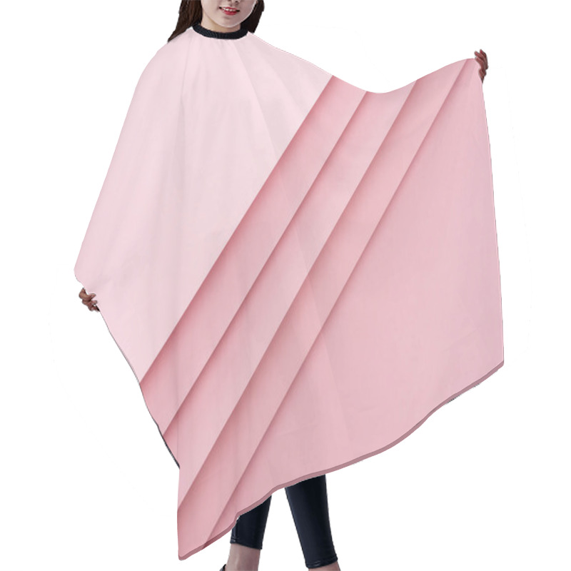 Personality  Top View Of Blank And Empty Sheets Of Paper On Pink Background With Copy Space  Hair Cutting Cape