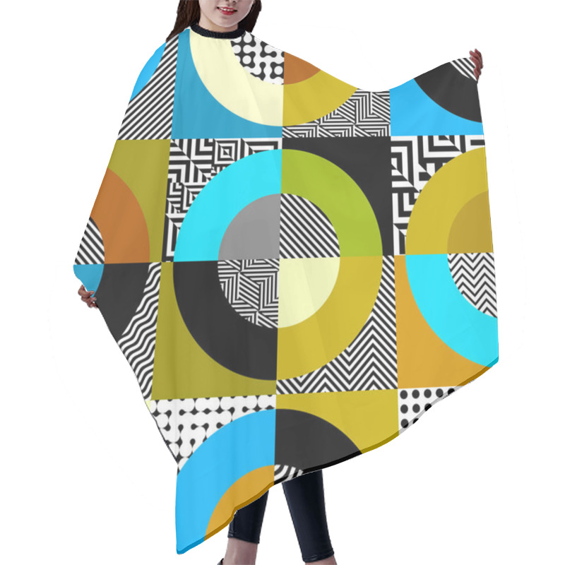 Personality  Classic Polka Dot Pattern In A Patchwork Collage Style. Hair Cutting Cape