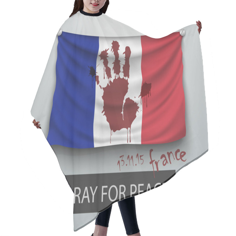 Personality  Pray For Paris Terrorism Attack Hair Cutting Cape