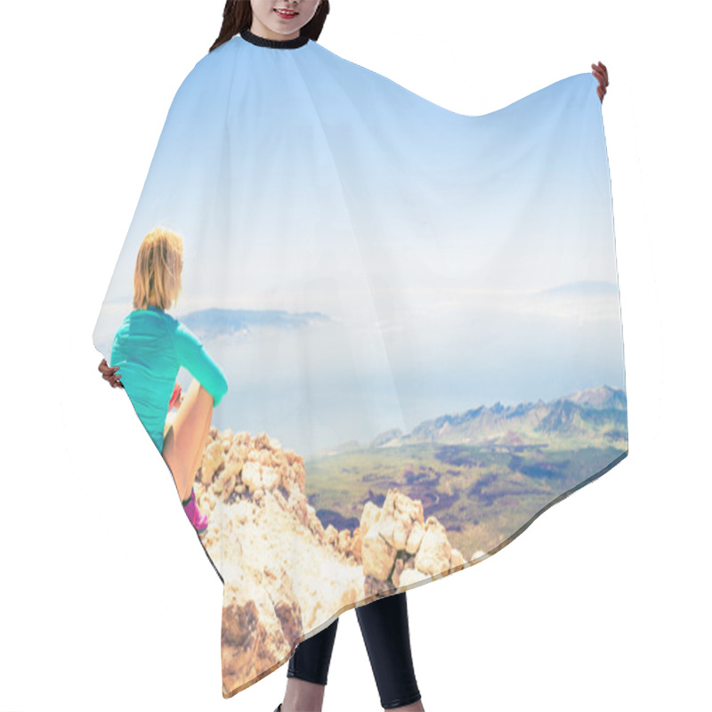 Personality  Woman Meditation Beautiful Inspirational Landscape Hair Cutting Cape