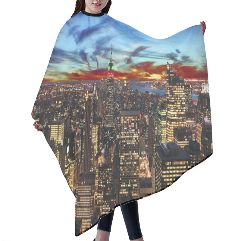 Personality  New York Skyline Hair Cutting Cape