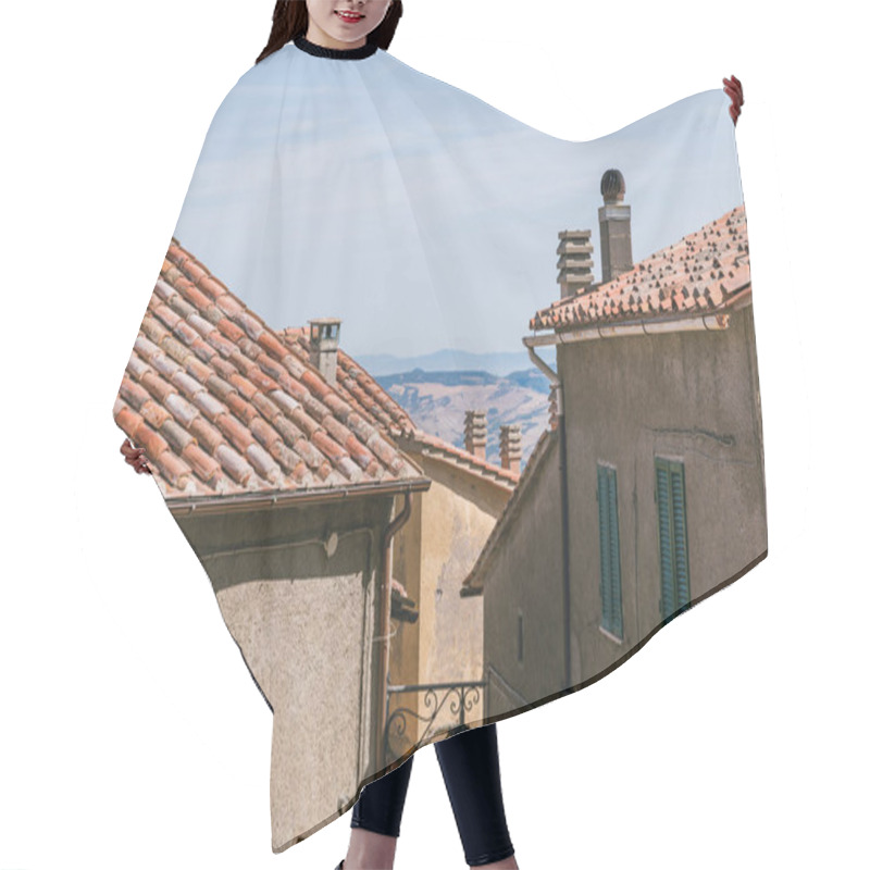 Personality  Urban Scene With Buildings And Clear Blue Sky In Tuscany, Italy Hair Cutting Cape