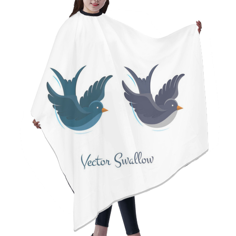 Personality  Swallow Flat Illustrations Hair Cutting Cape