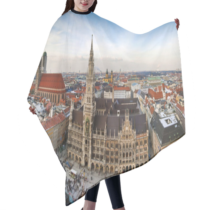 Personality  Panorama View Of Munchen City Hair Cutting Cape