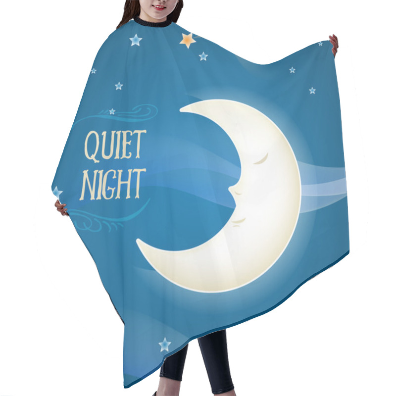 Personality  Cartoon Sleeping Moon Hair Cutting Cape