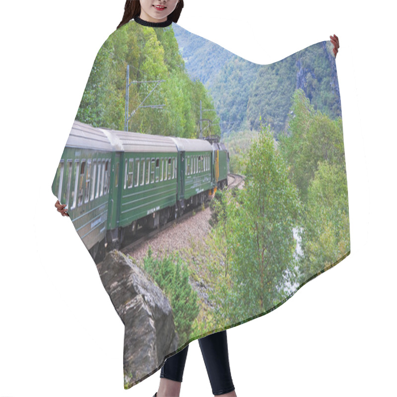 Personality  By The Train Across Scandinavian Mountains Hair Cutting Cape