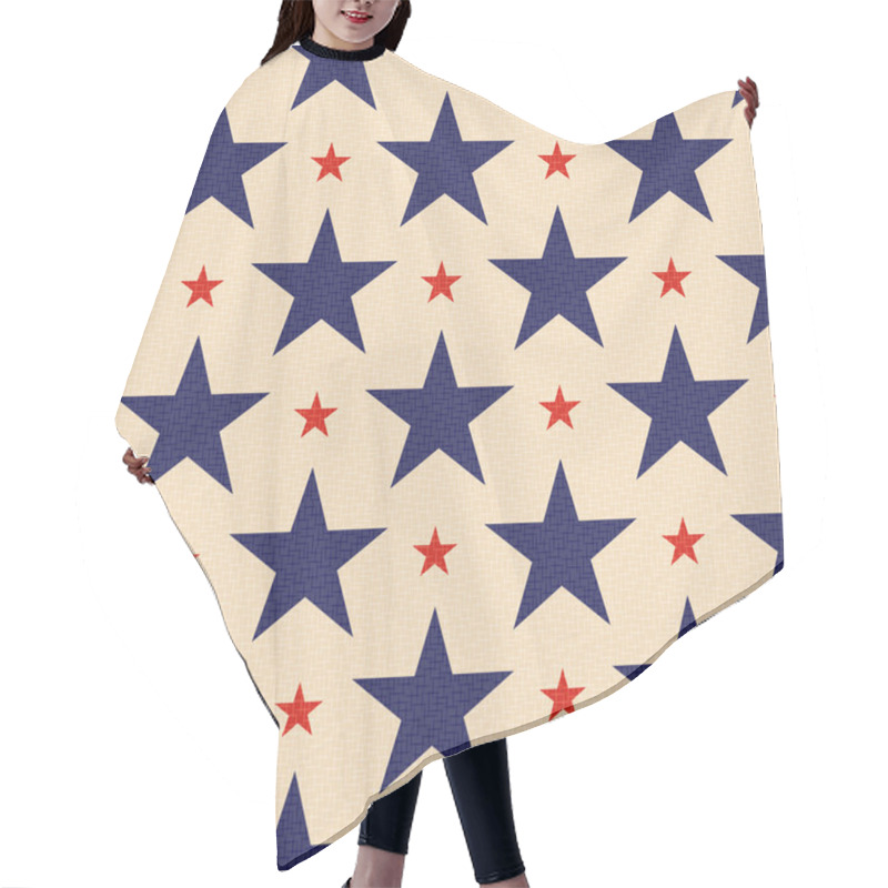 Personality  Seamless Patriotic Stars Background Hair Cutting Cape