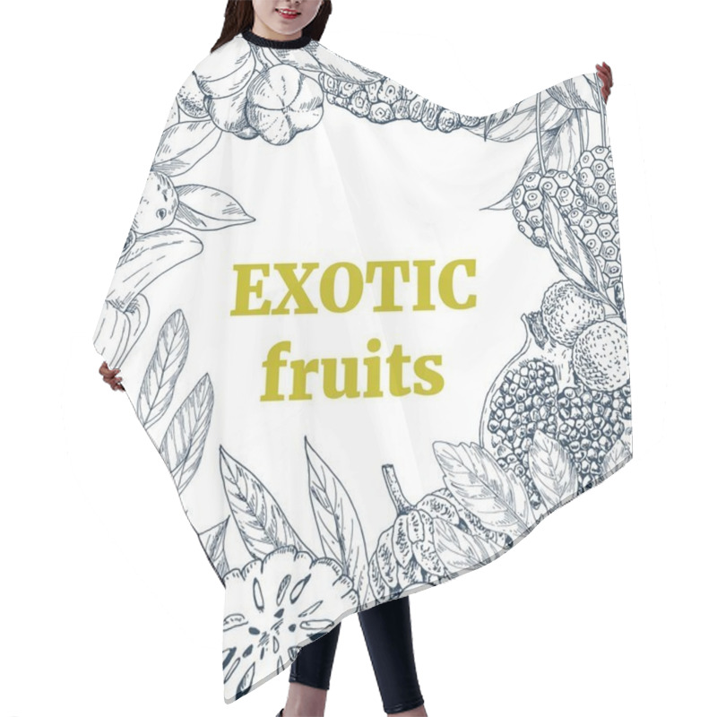 Personality   Exotic Fruits, Square Frame Hair Cutting Cape