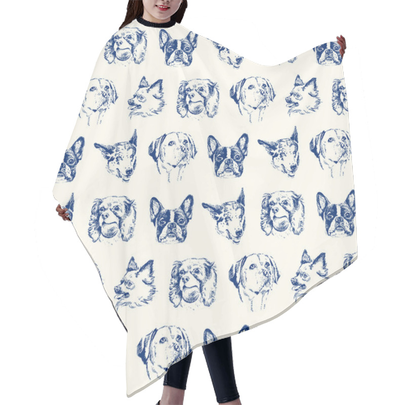 Personality  Dogs Seamless Pattern Hair Cutting Cape