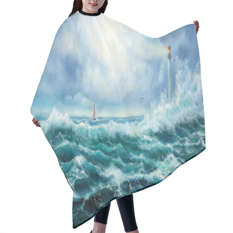 Personality  Lighthouse Hair Cutting Cape