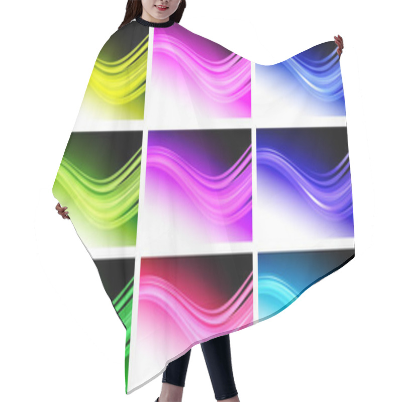 Personality  Abstract Wavy Background Vector Design  Hair Cutting Cape