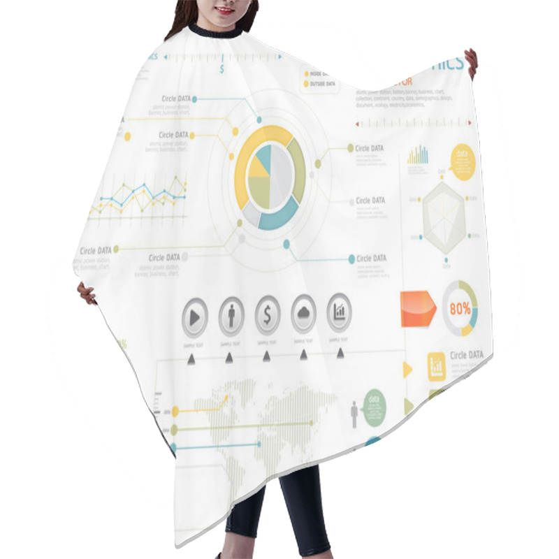 Personality  Infographic Vector Hair Cutting Cape