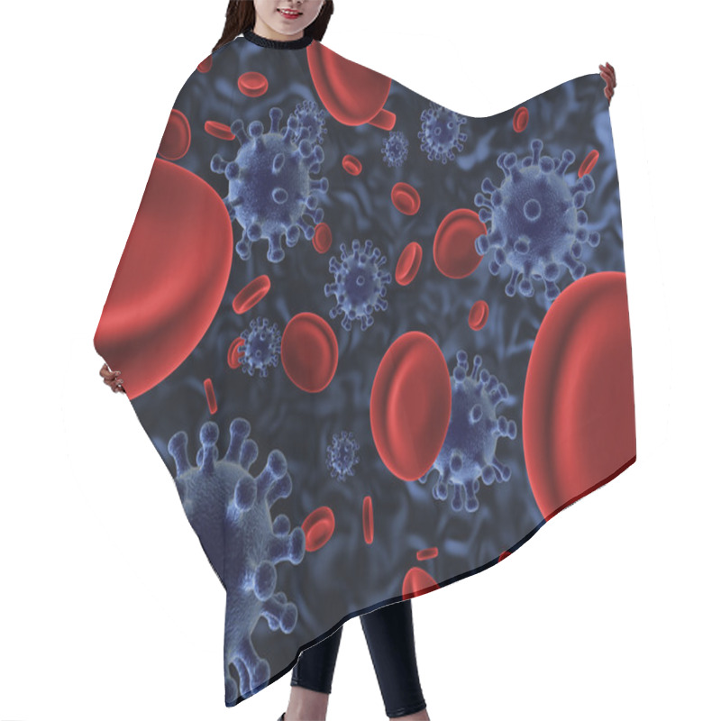 Personality  Virus And Blood Cells Hair Cutting Cape