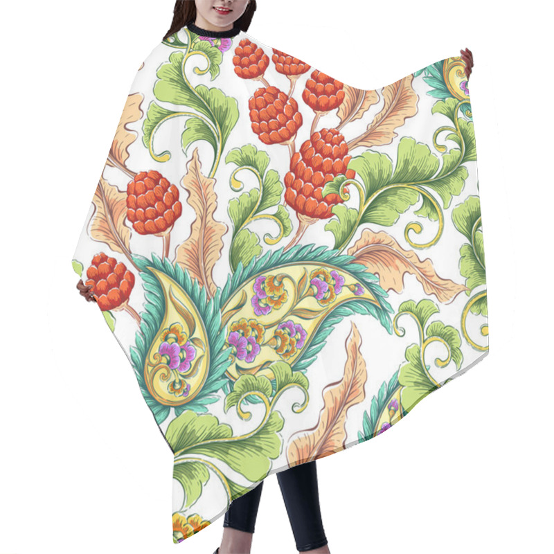 Personality  Paisley Blooming Garden Hair Cutting Cape