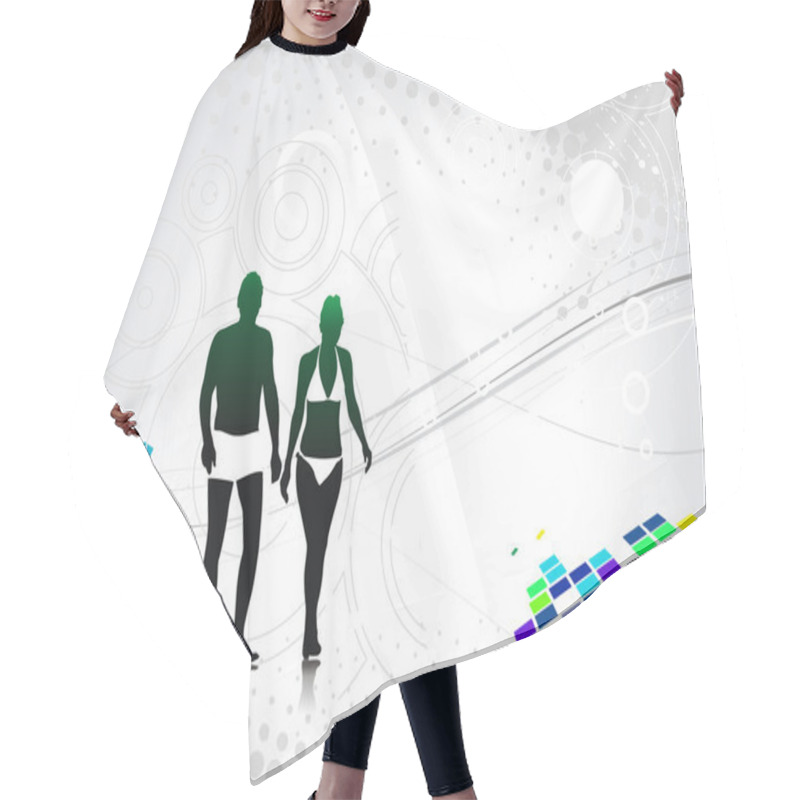 Personality  Young Couple Hair Cutting Cape