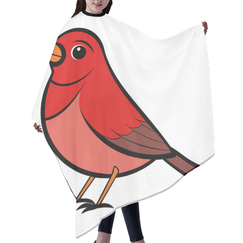 Personality  American Robin Birds Vector Illustration Hair Cutting Cape