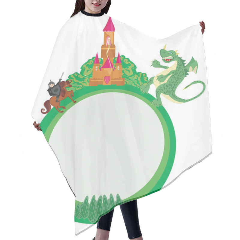 Personality  Dragon And Knight Fighting - Frame Hair Cutting Cape