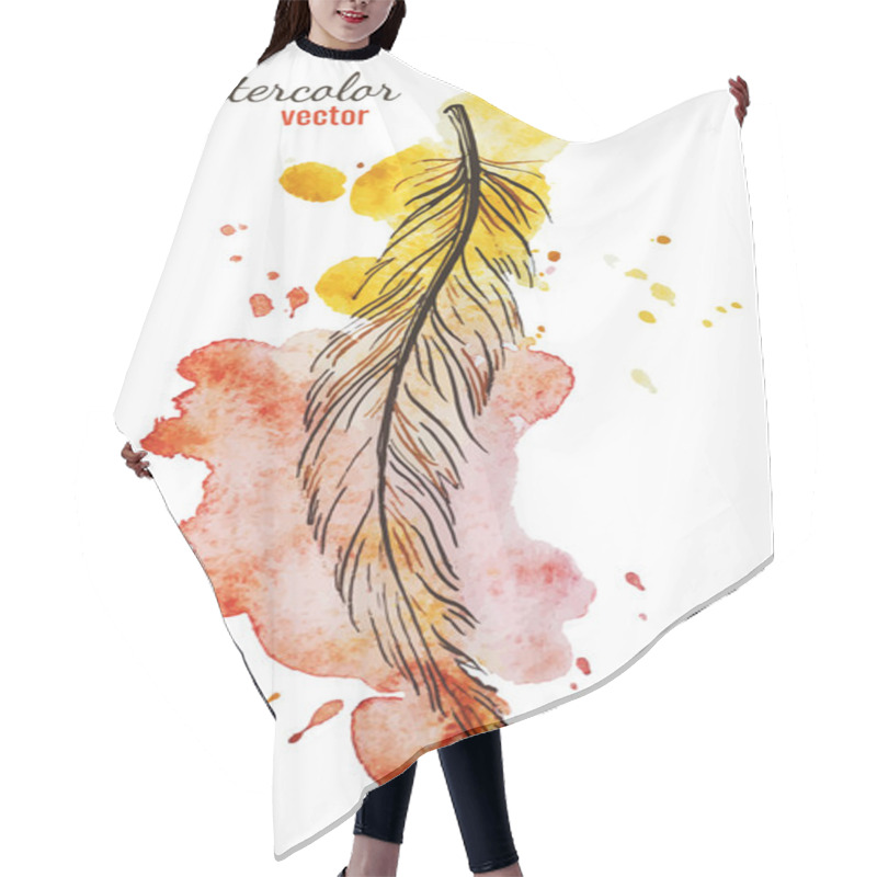 Personality  Nice Feather Hair Cutting Cape