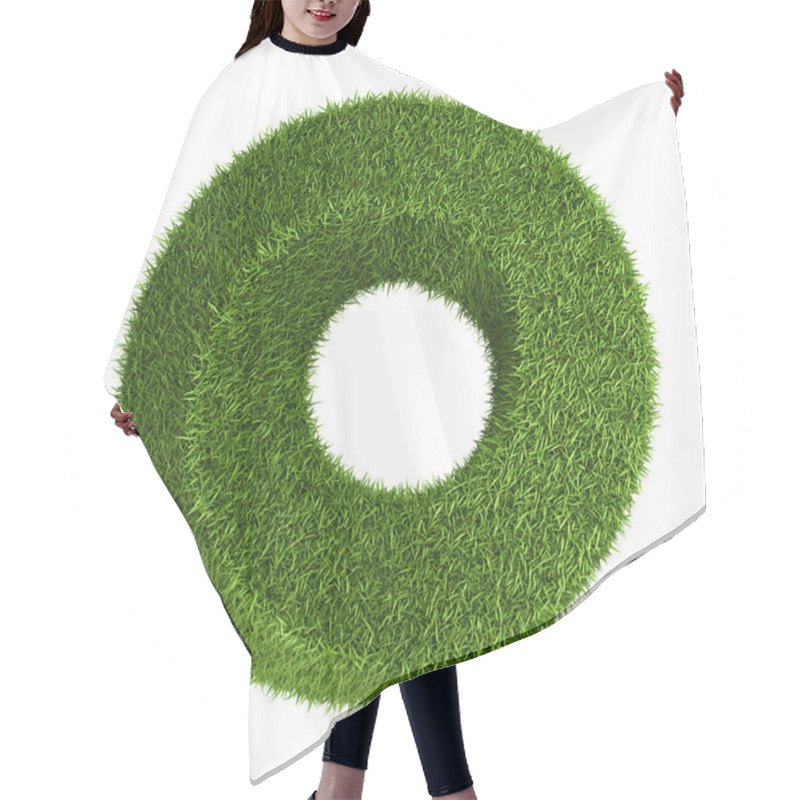 Personality  Green Grass Abstract Shape Donut Hair Cutting Cape