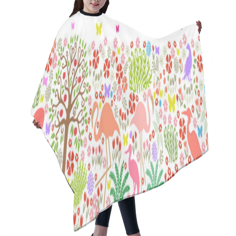 Personality  Wide Panoramic Pattern For Interior Design. Hair Cutting Cape