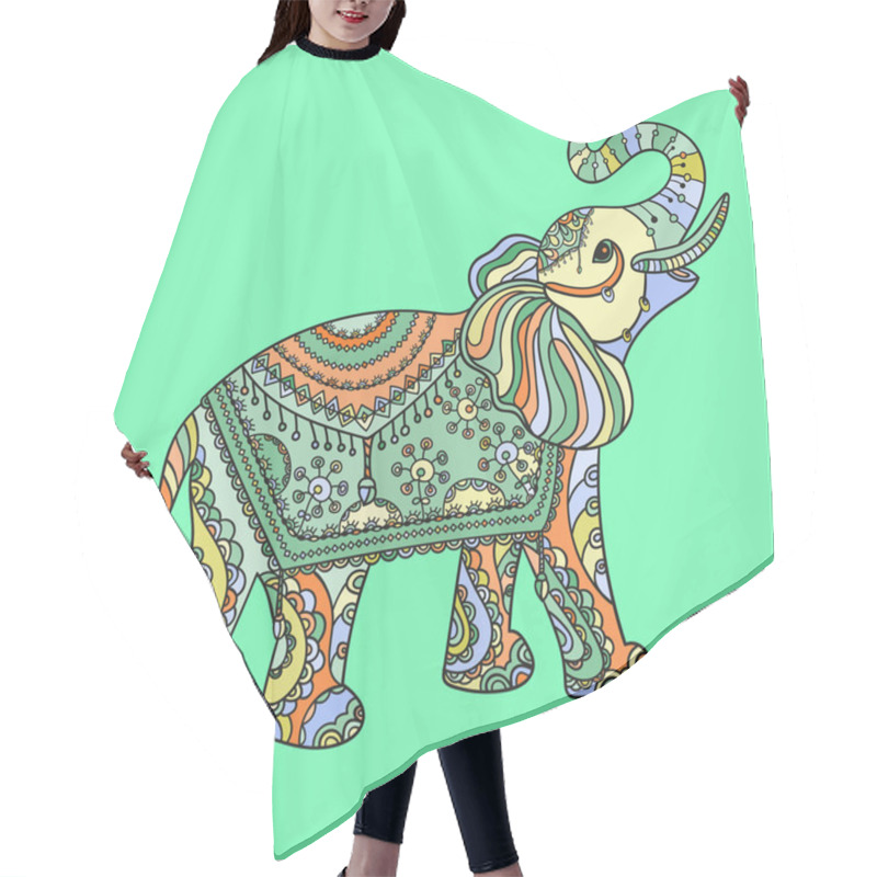 Personality  Stylized Fantasy Patterned Elephant Hair Cutting Cape